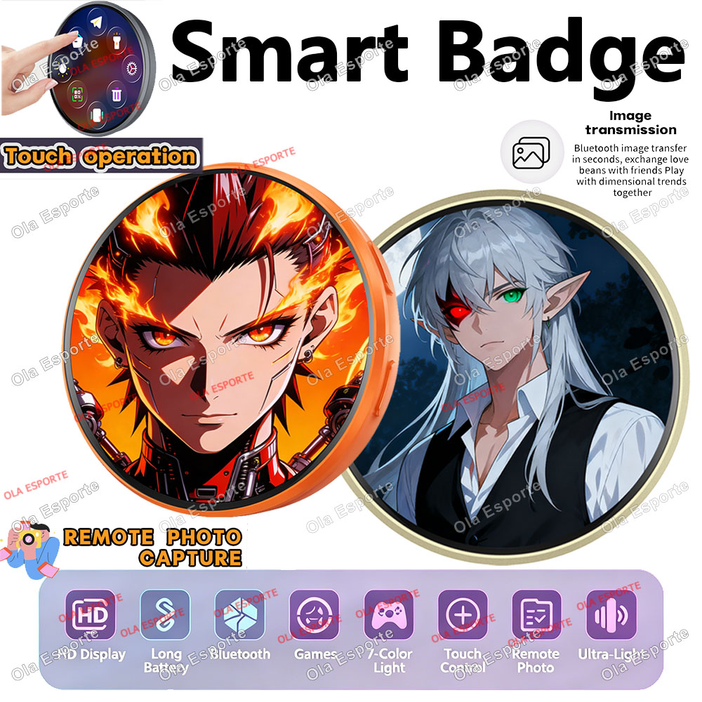 Smart Home Icon - Anime E-Badge Display Pin 1.85Inch Touch