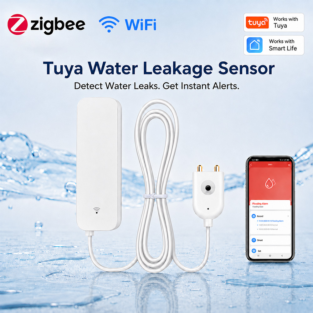 Smart Home Certification - ZigBee WiFi Water Leak Sensor Flood