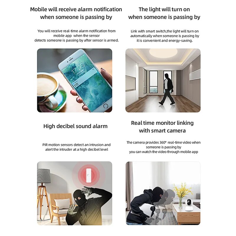 Tuya WiFi Zigbee PIR Motion Se - Smart Home Certification ulasan dan harga