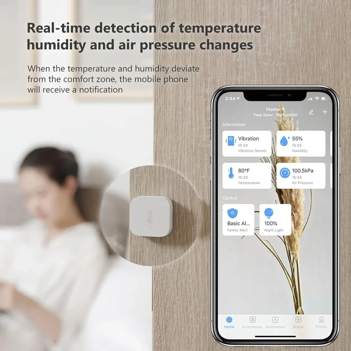 Aqara Temperature Sensor Zigbe - Smart Home Hub Matter ulasan dan harga