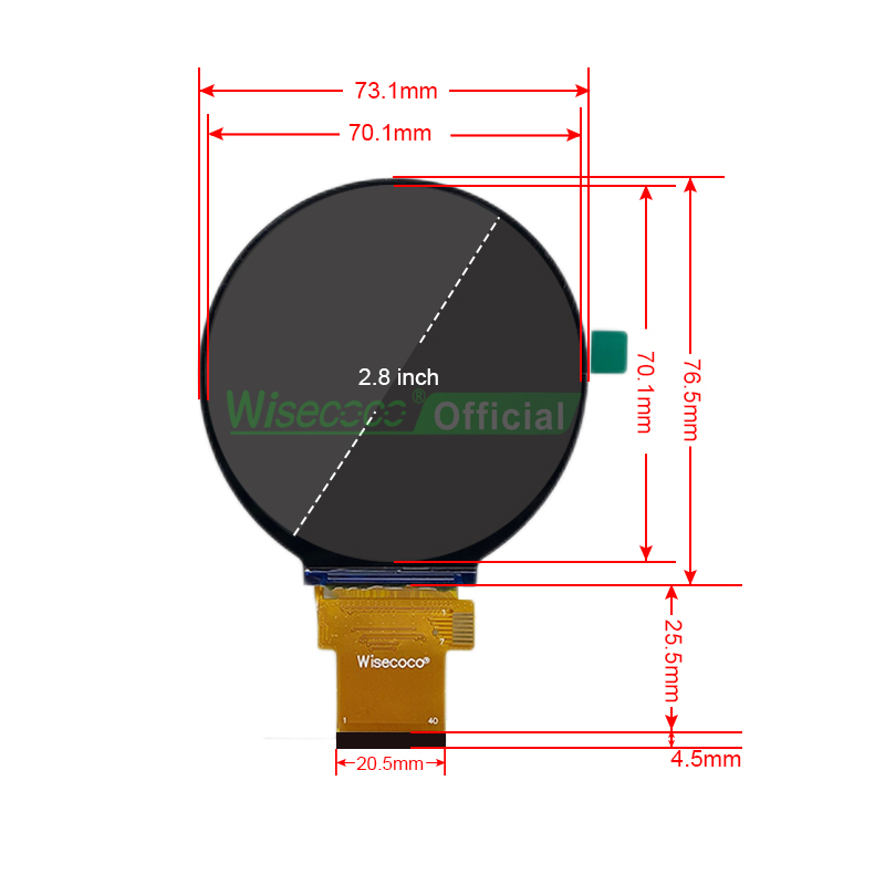 Wisecoco 2.8 Inch Round Displa - Smart Home Utilities ulasan dan harga