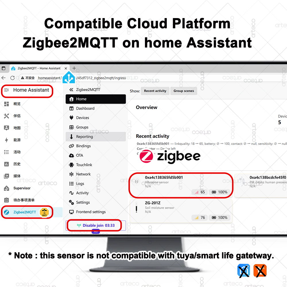 Smart ZigBee 3.0 Vibration Sen - Smart Home Certification ulasan dan harga