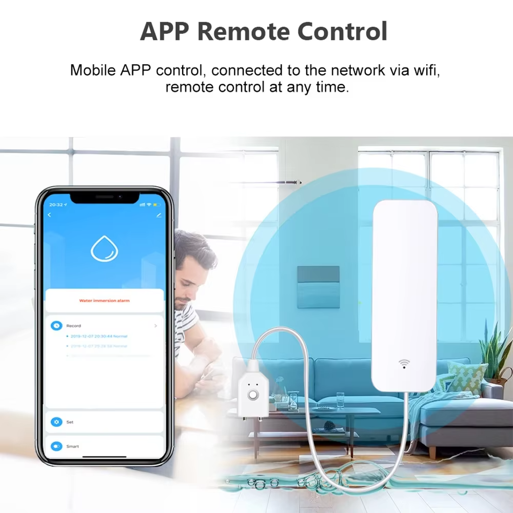 ZigBee WiFi Water Leak Sensor  - Smart Home Certification ulasan dan harga