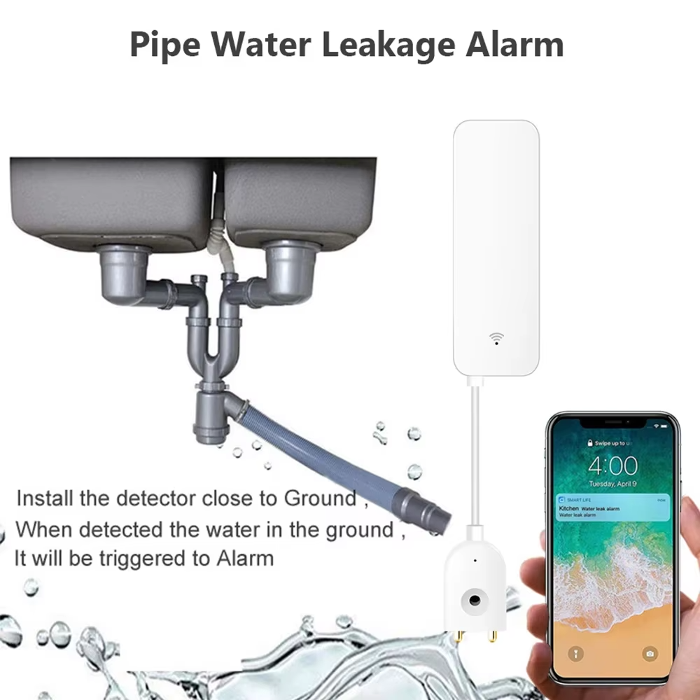 ZigBee WiFi Water Leak Sensor  - Smart Home Certification ulasan dan harga