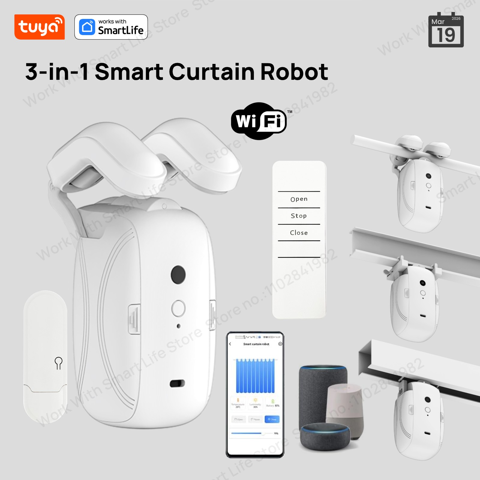 1/2PCS Tuya Smart WiFi Curtain - Smart Home Hub Matter ulasan dan harga