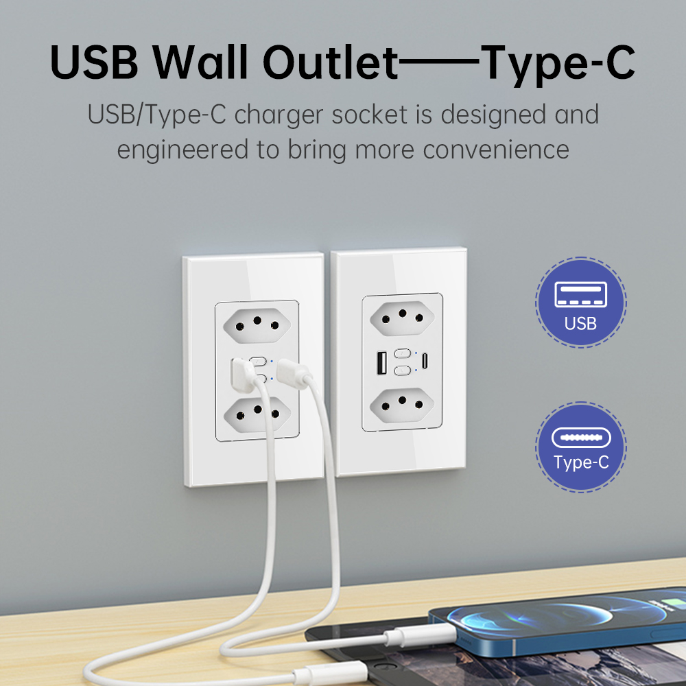 MANHOT Wifi Smart Brazil Socke - Smart Home Certification ulasan dan harga