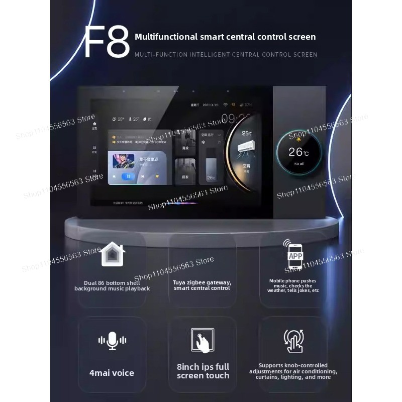 8-Inch Smart Home Central Cont - Smart Home Speaker ulasan dan harga