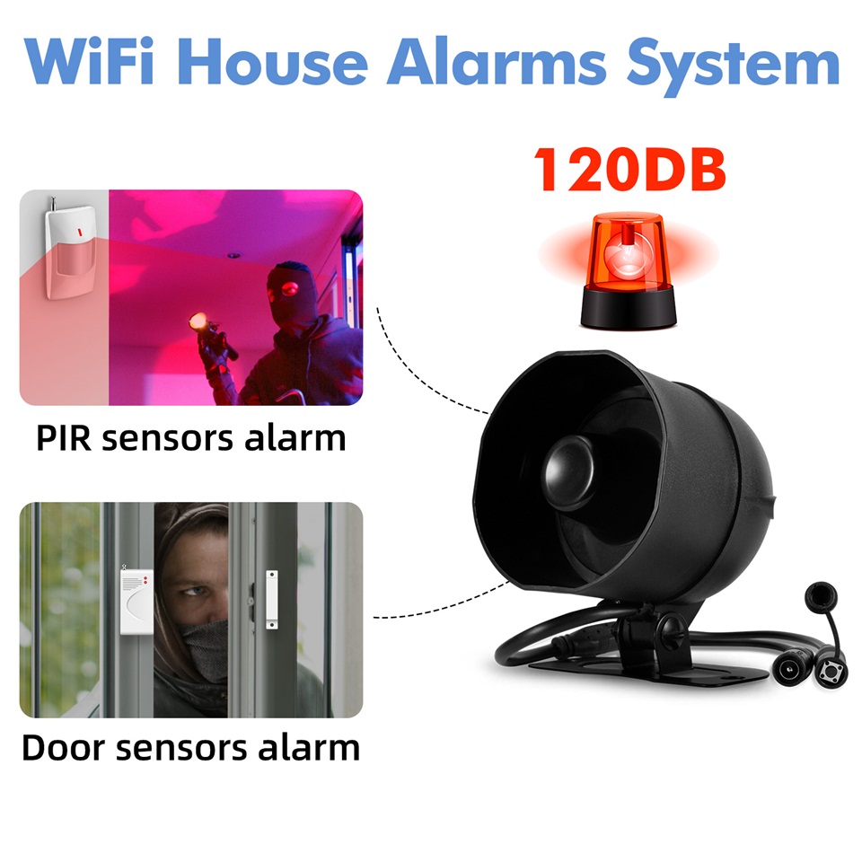 KERUI 120db Tuya Smart WiFi Lo - Smart Home Speaker ulasan dan harga