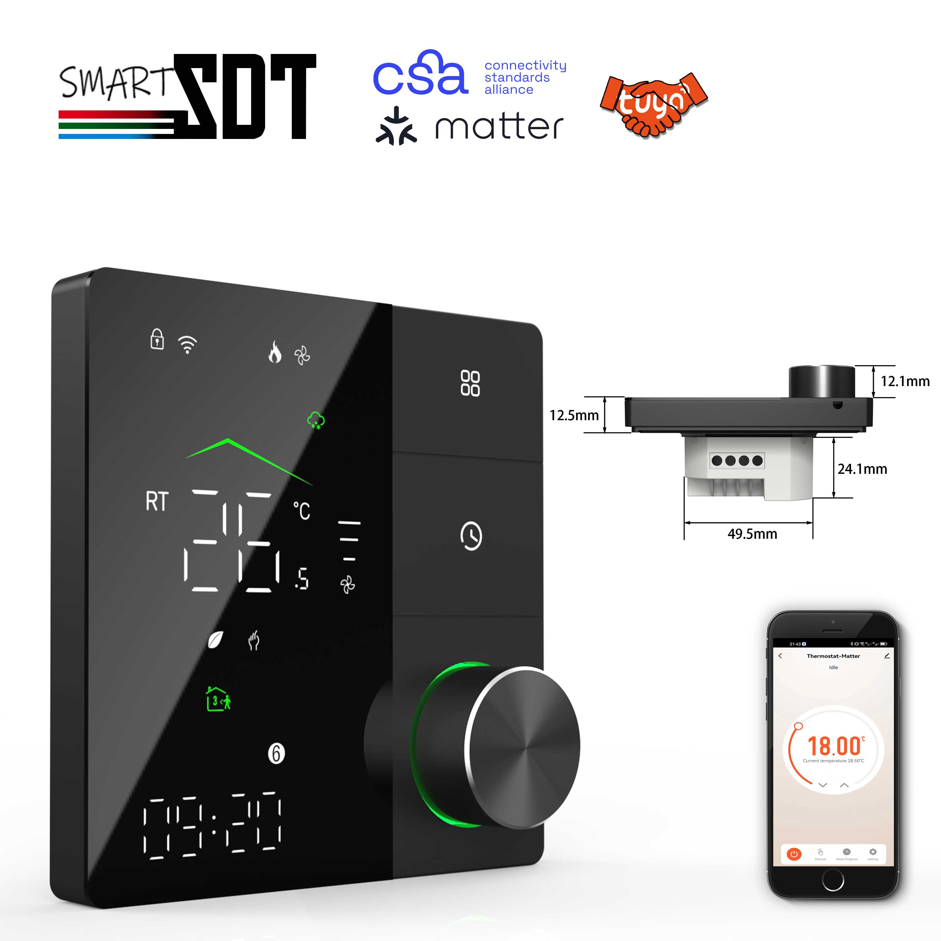 24V 110V 220V Heating Thermost - Smart Home Hub Matter ulasan dan harga