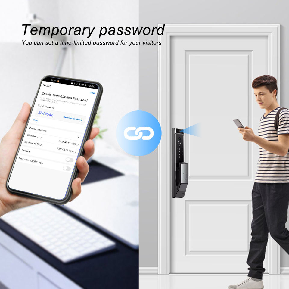 Smart Door Lock Keyless Tuya W - Smart Home Camera ulasan dan harga