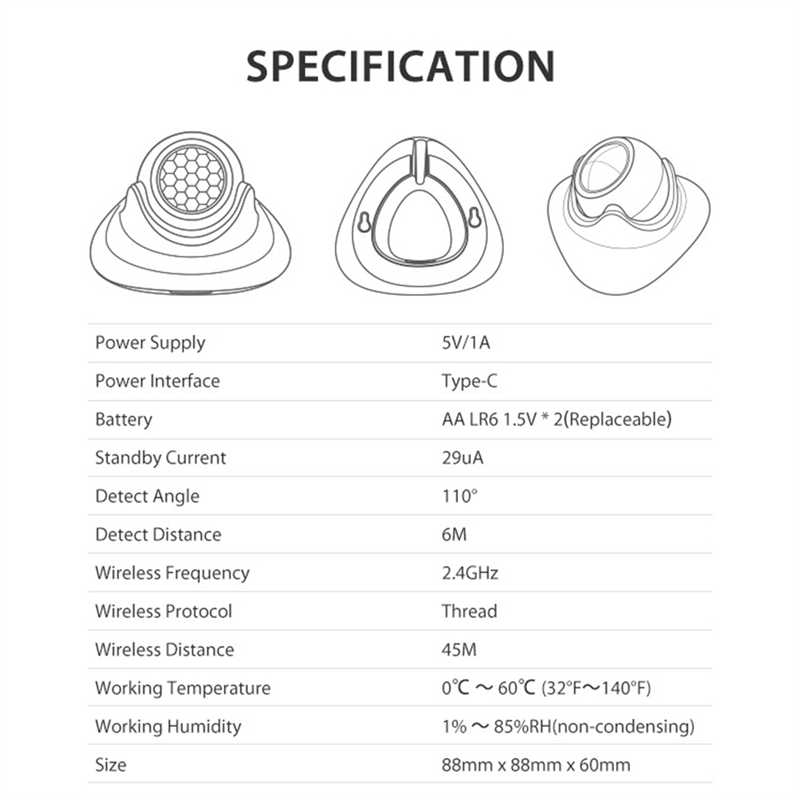 FEDI-Matter Thread Human Prese - Smart Home Hub Matter ulasan dan harga